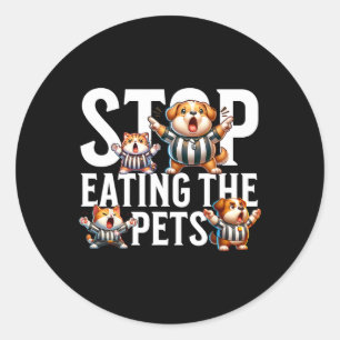 Adesivo Divertido Pare de Comer os Cães e Gatos Springfiel