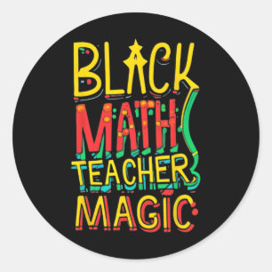 Adesivo Divertido Professor de Matemática Afro-Americano M
