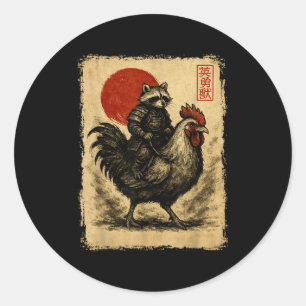 Adesivo Divertido Racão Galo Japonês Uki Vintage