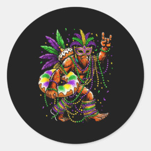 Adesivo Divertido Rei Bigfoot de Mardi Gras