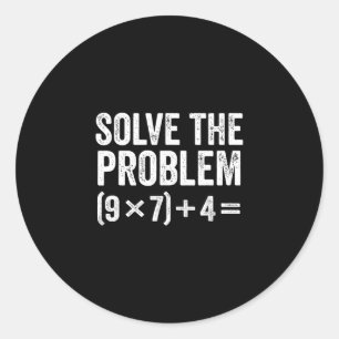 Adesivo Divertido Resolva o Problema 67 Meme Seis Sete