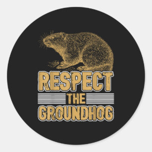 Adesivo Divertido Respeite O Dia Do Groundhog Dia Do Groun