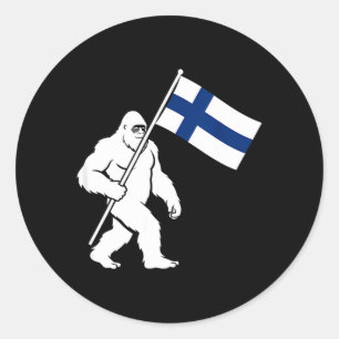 Adesivo Divertido Sasquatch Pé Grande Finlandês Carregando