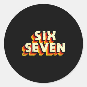 Adesivo Divertido Seis Sete 6 7 Design de Meme