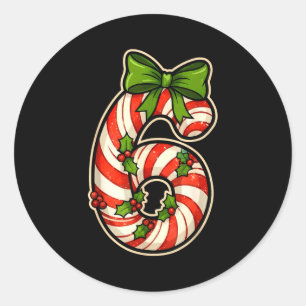 Adesivo Divertido Seis Sete 6 7 Design de Meme de Natal Pa
