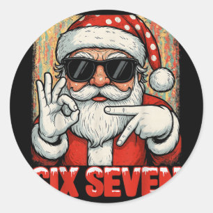 Adesivo Divertido Seis Sete Meme Natal Legal Frase Papai N