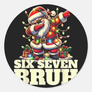 Adesivo Divertido Seis Sete Natal 6-7 Meme Papai Noel 6 7