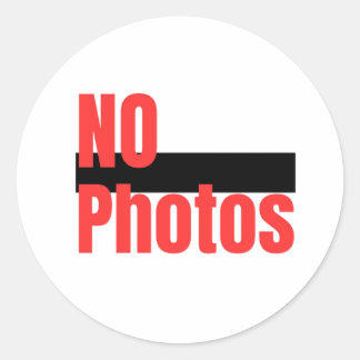 Adesivo Divertido Sem Fotografias - Sinal de Sem I