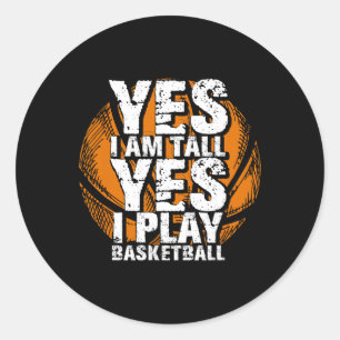 Adesivo Divertido Sim Sou Alto Jogador De Hoops De Basquet