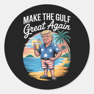 Adesivo Divertido Trump Faça o Golfo Grande Novamente Cami