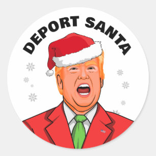 Adesivo Divertido Trump Natal Deportar Papai Noel