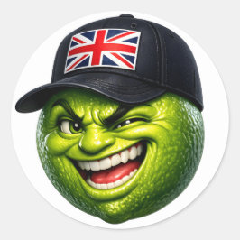 Adesivo divertido Union Jack britânico verde