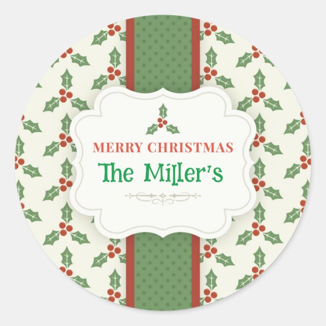 Adesivo DIVERTIDO! Vinhetas de Natal - Personalizado - Adi (Frente)