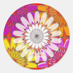 Adesivo DIVERTIMENTO brilhante BRANCO da mandala da ioga