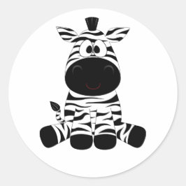 Adesivo Divertimento de Zebra Negra e Branca