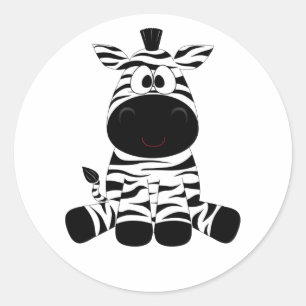 Adesivo Divertimento preto e branco da zebra do bebê