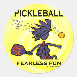 Adesivo Divertimento sem medo de Pickleball