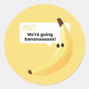 Adesivo Dívidas Favoritas de Banana Retro Engraçadas Puns