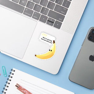 Adesivo Dívidas Favoritas de Banana Retro Engraçadas Puns