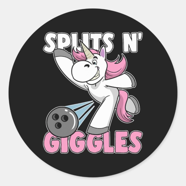 Adesivo Divide N' Giggles Unicorn Boliche Bowler (Frente)