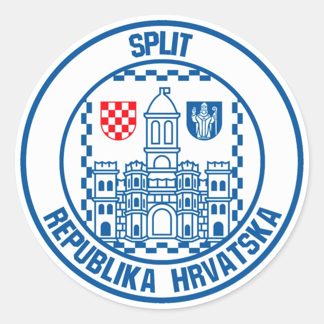 Adesivo Dividir emblema redondo (Frente)