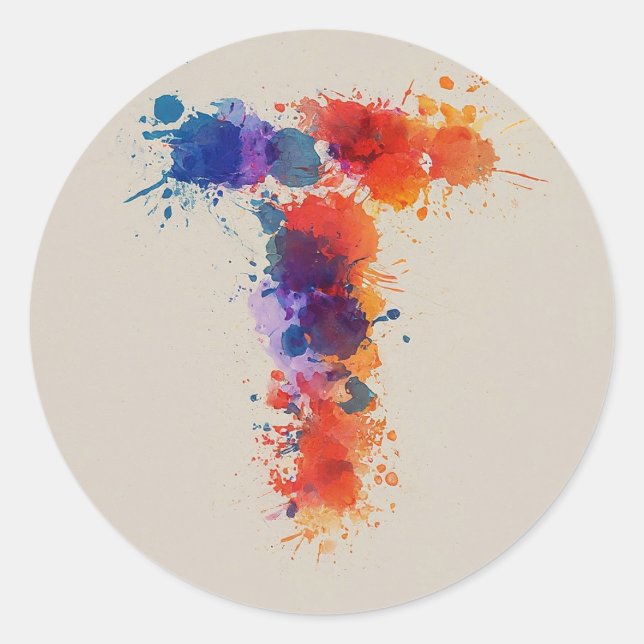 Adesivo Divisão de Aquarela T (Frente)