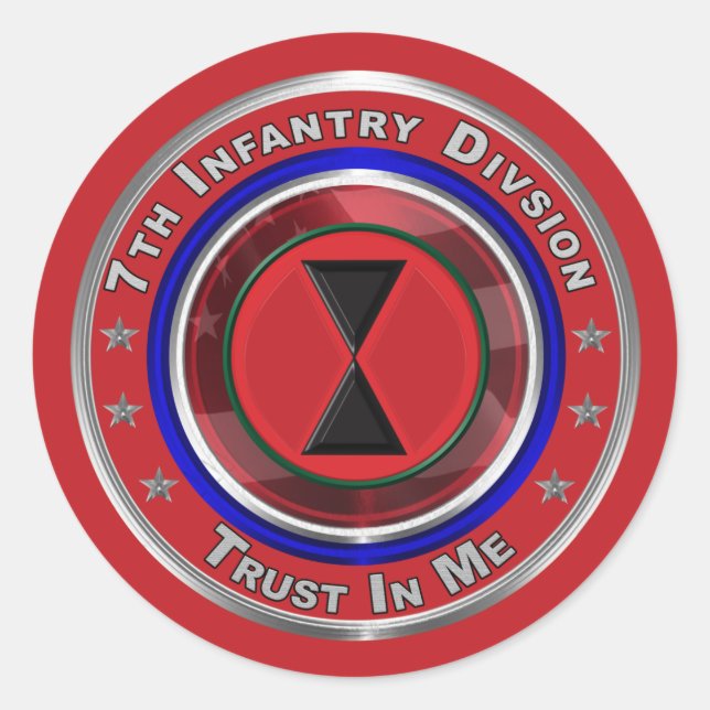 Adesivo Divisão de Infantaria de 7 "Bayonet Division" (Frente)