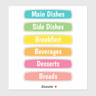 Adesivo Divisores de Receitas Personalizados