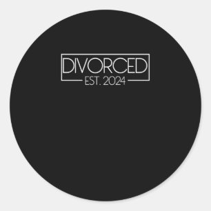 Adesivo Divorciado Est. 2024 Finalmente Divorciado Funny