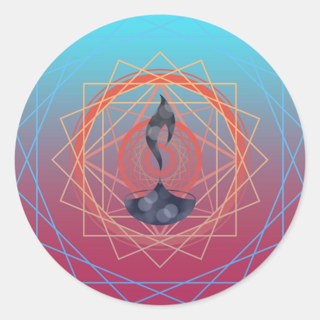 Adesivo diwali cumprimentos diya geograficamente (Frente)