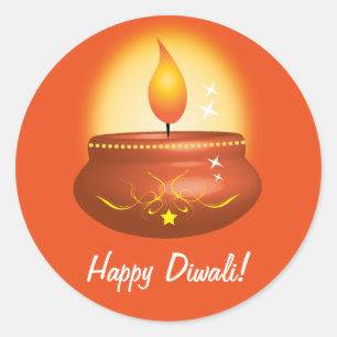 Adesivo Diwali feliz com lanterna