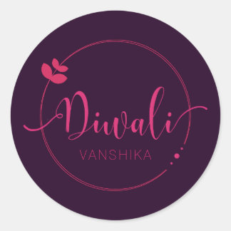 Adesivo Diwali, simples mas moderno, personalizável