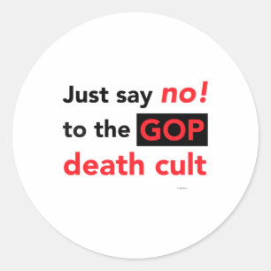 Adesivo Diz Não! Para O Culto Da Morte De Gop