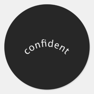 Adesivo Dizer de uma só palavra para mulheres Confiante, M