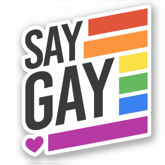 Adesivo Dizer Gay (Frente)