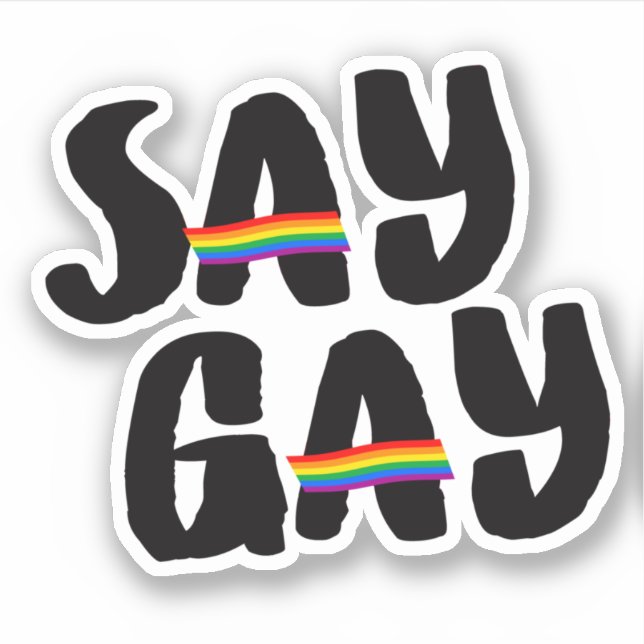 Adesivo Dizer Gay (Frente)