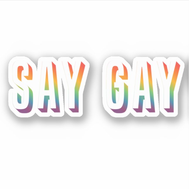 Adesivo Dizer Gay (Frente)