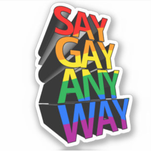 ADESIVO DIZER GAY DE QUALQUER FORMA