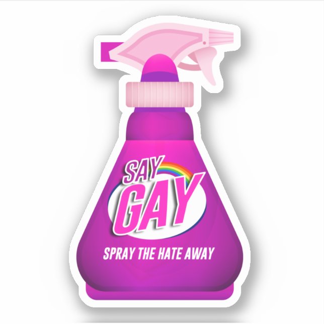 Adesivo Dizer Spray Gay (Frente)