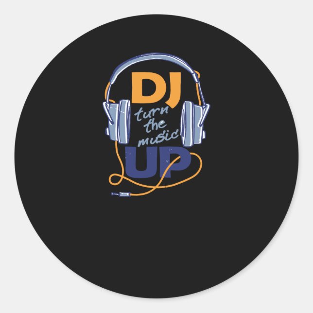 Adesivo DJ aumenta a música (Frente)