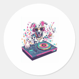 Adesivo DJ Dalmatian - Cão do Partido EDM Rave