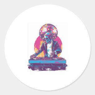 Adesivo DJ de Casamento Caveira � Esqueleto de Festa Forma