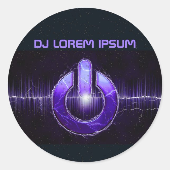 Adesivo DJ Music e Dance Gig (Frente)