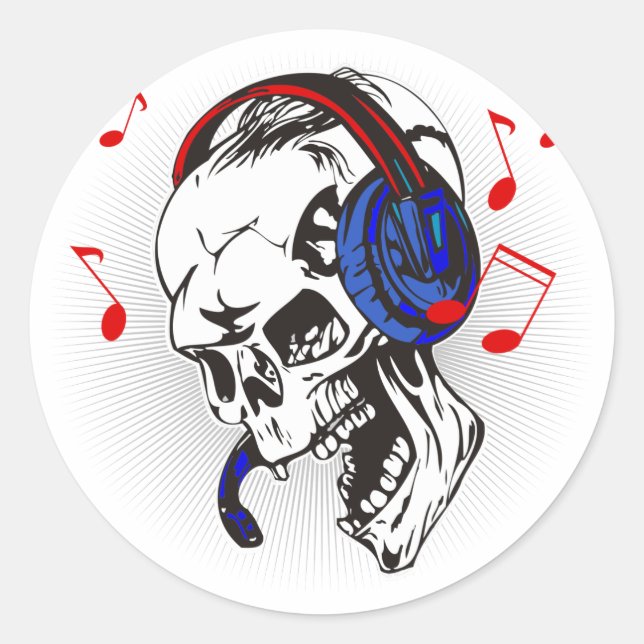Adesivo DJ Skull (Frente)