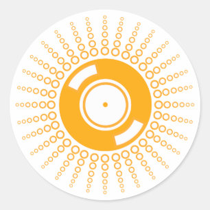 Adesivo DJ Vinyl Ray - Disk Jockey Record Music DJ