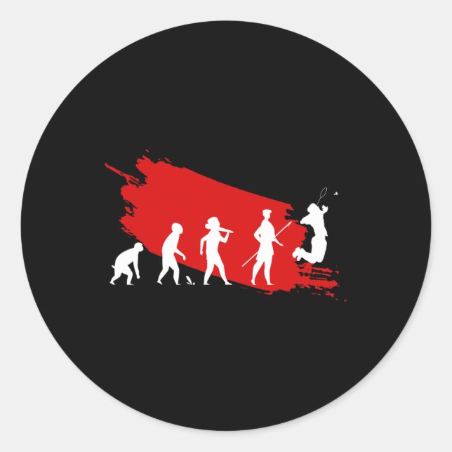 Adesivo Dminton Player Evolution Engraçado De Treinador Es (Frente)