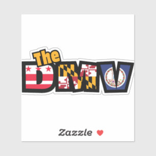 Adesivo DMV DC Maryland Virginia Die Corte Decal