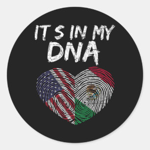 Adesivo Dna Bandeira Dos EUA Bandeira Americana Mexicana M