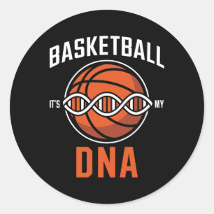 Adesivo Dna De Basquete - O Pion Corre No Meu Sangue