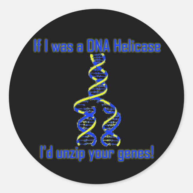 Adesivo DNA Helicase Unzips Genes! (Frente)